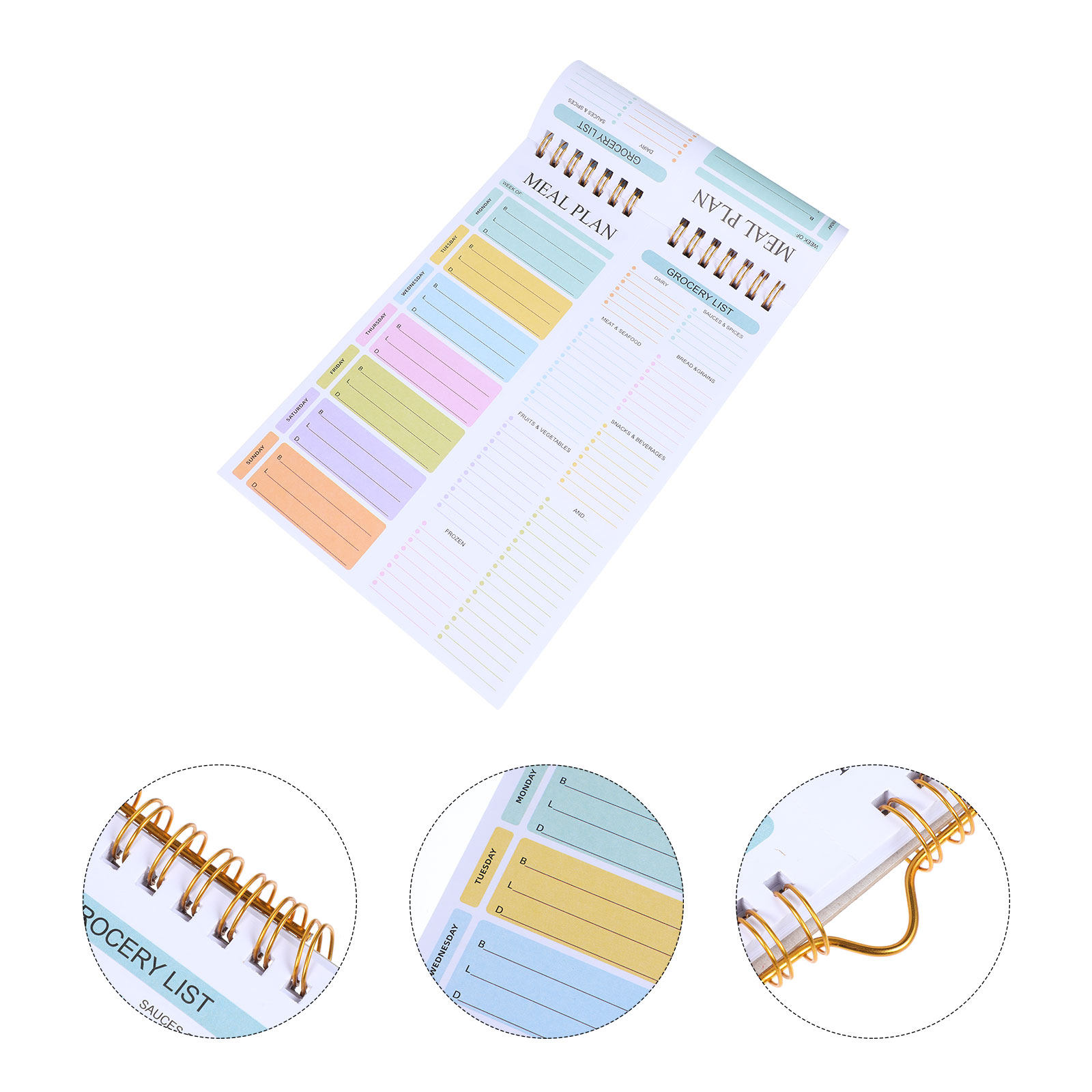 Meal Prep Weekly - 52Sheets Meal Planner Notebook A5 Spiral