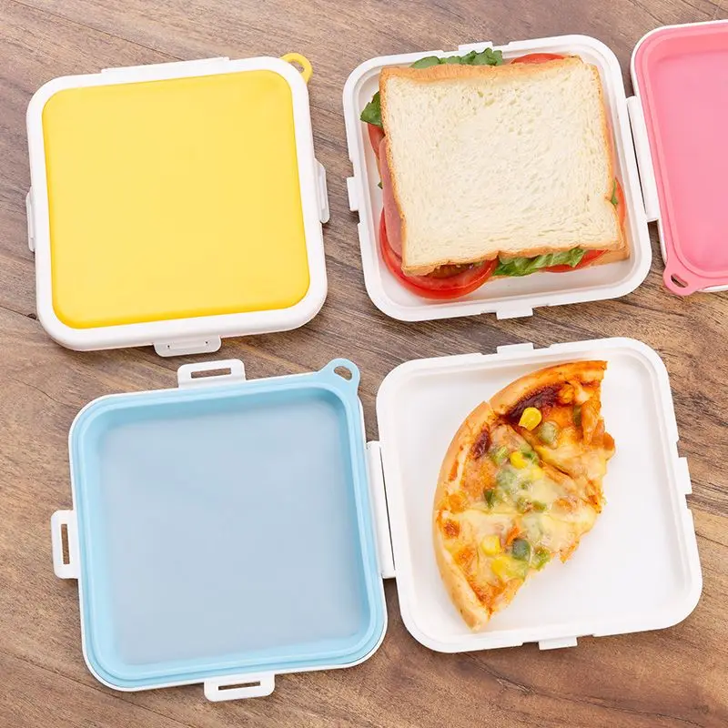 Meal Prep Box - 1pc Portable Sandwich Crisper Toast Storage