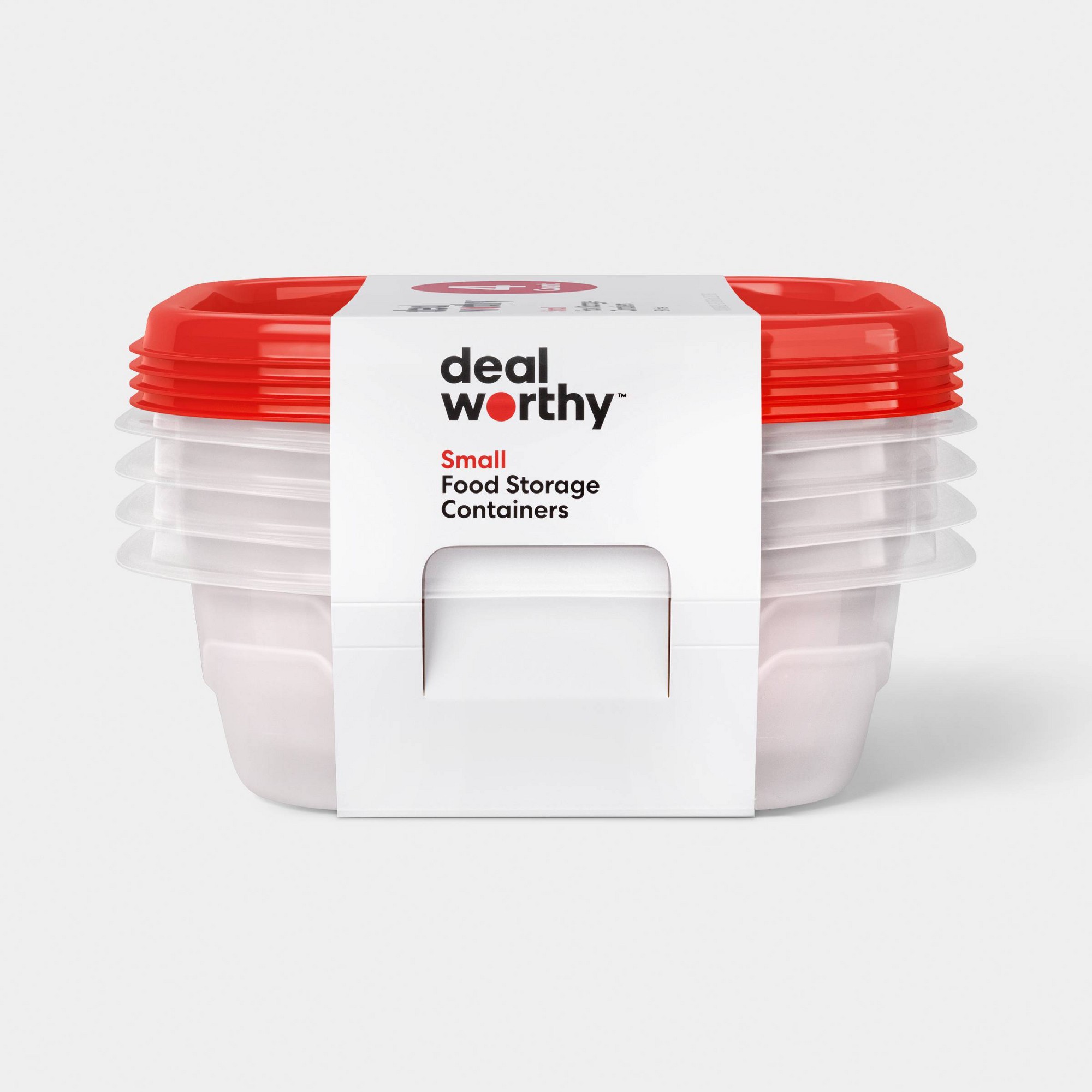 4ct Small Square Food Storage  - đánh giá và giá Meal Prep Box