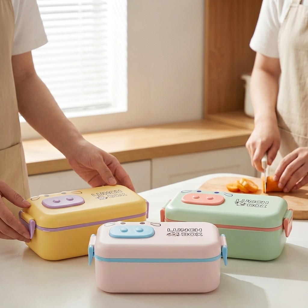 Kawaii Plastic Bento Box for K - đánh giá và giá Meal Prep Meal Ideas