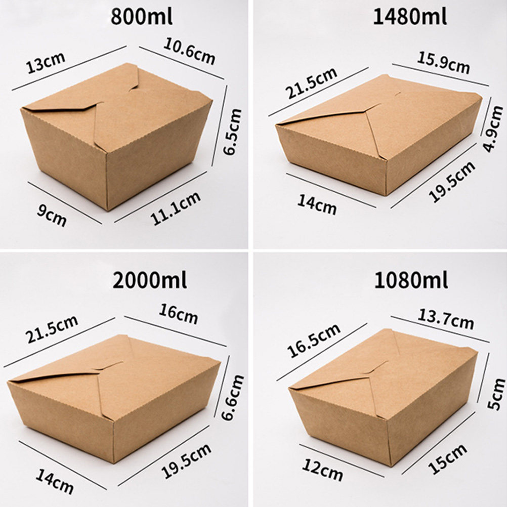 20Pcs Kraft Paper Lunch Box Di - đánh giá và giá Meal Prep For A Day