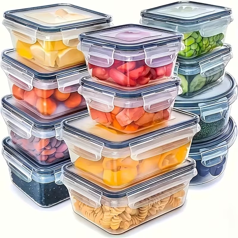 4-Piece Clear Food Storage Con - đánh giá và giá Meal Prep Box