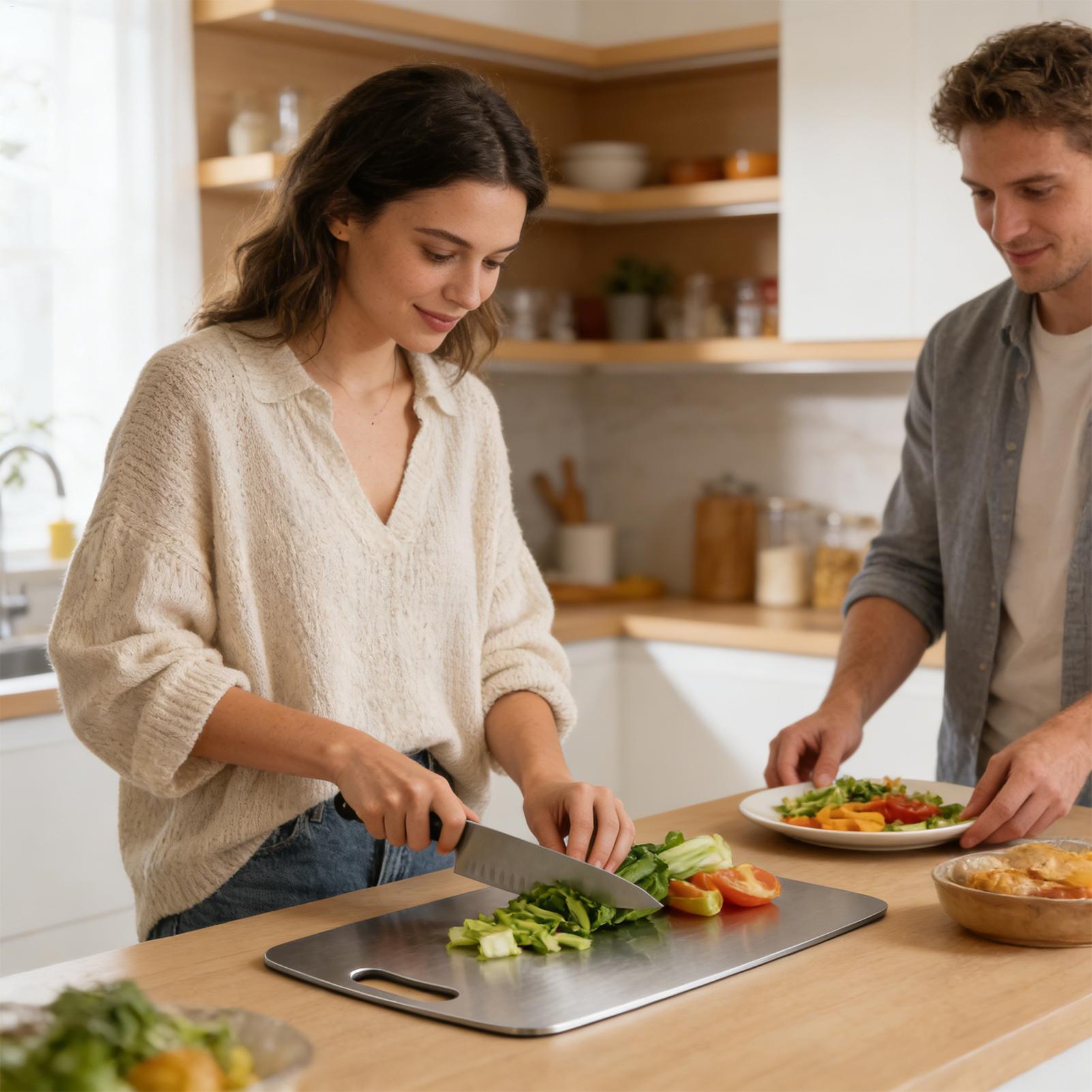 Stainless Steel Cutting Board  - đánh giá và giá Meal Prep Chicken