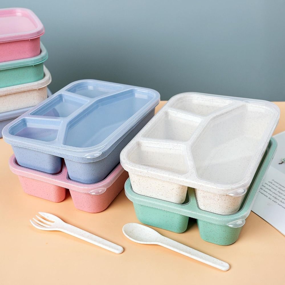 4 Compartments Kids Bento Box  - đánh giá và giá Meal Prep Meal Ideas