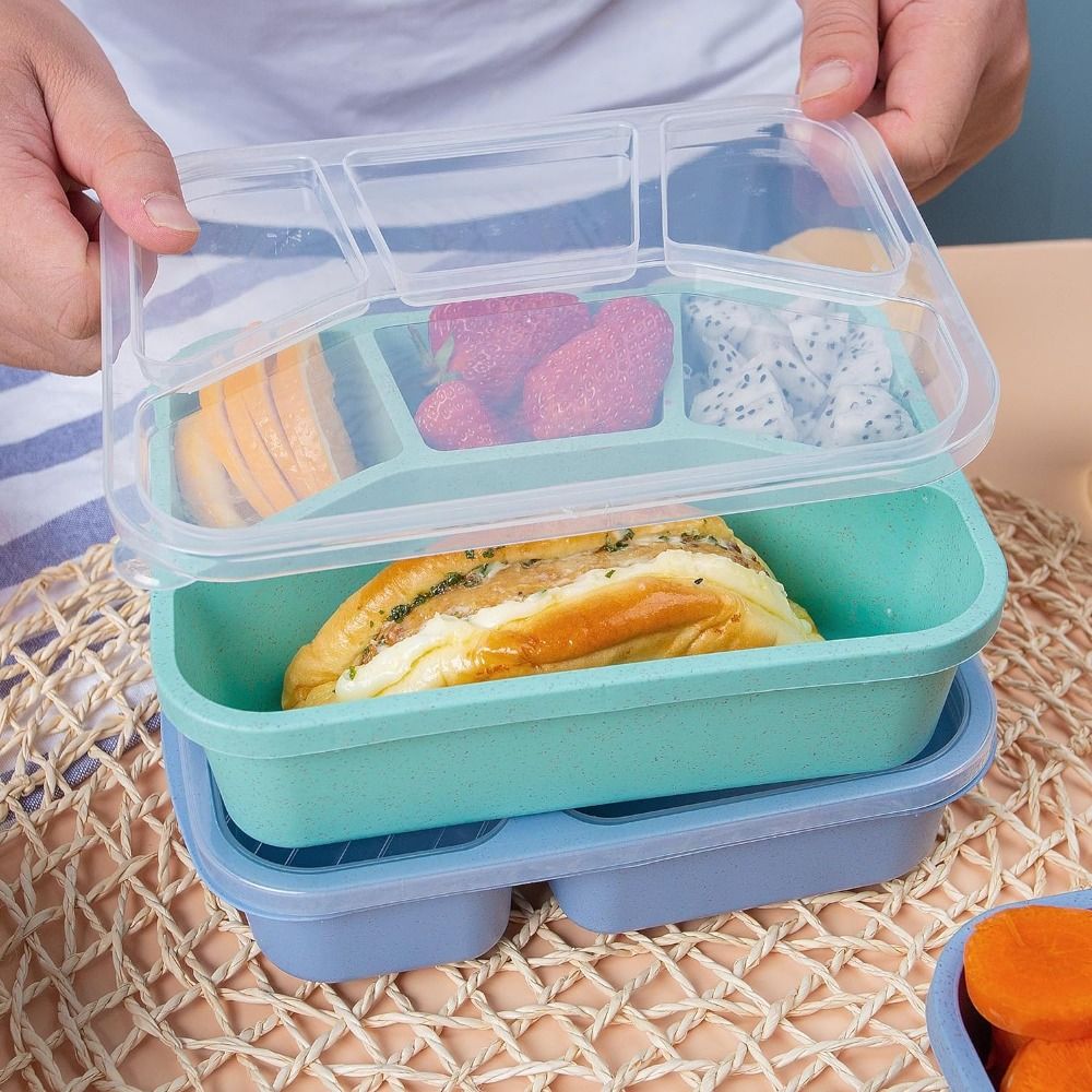 4 Compartments Kids Bento Box  - đánh giá và giá Meal Prep Meal Ideas