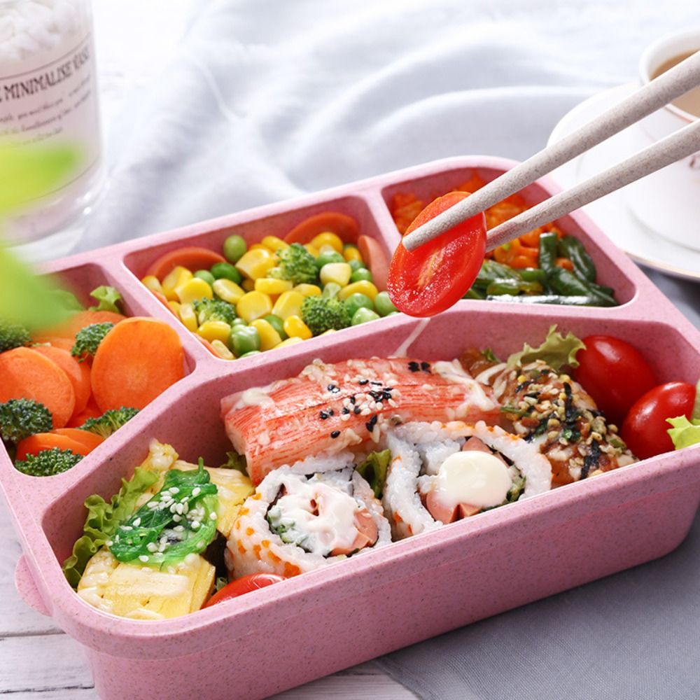 4 Compartments Kids Bento Box  - đánh giá và giá Meal Prep Meal Ideas