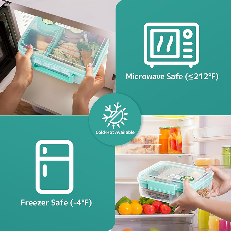 4 Compartment Leakproof Bento  - đánh giá và giá Meal Prep Meal Ideas