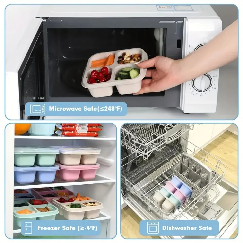 4 Grid Snack Box for Kids and  - đánh giá và giá Meal Prep Meal Ideas